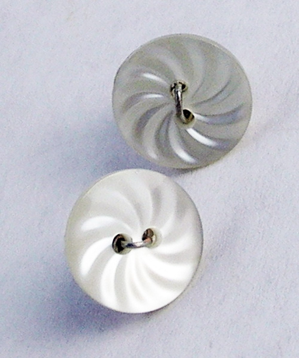 Vintage Swirl Button Earrings