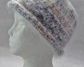 Fuzzy Striped Knit Beanie