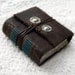 RESERVED - The Little Surfer - Small Rustic Leather Journal with Two-Toned Stained Pages