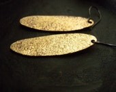 Etsy Bohemian Jewelry Simple Brass Earrings Oval Dangle Handmade Metalwork Free Shipping in US