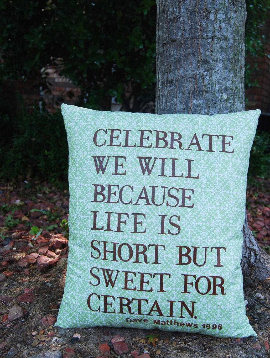 Customizable Lyric Pillow Dave Matthews -Two Step