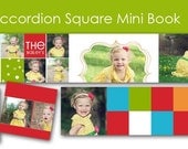 Believe Accordion Square Mini Book Template - 3 inches x 3 inches - Templates for Photographers - PSD Files for families, newborns