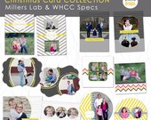 Christmas Time Holiday Card Collection - Templates for Photographers - Millers Lab Specs - Psd Files for Christmas Cards