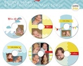 CD/DVD LABELS - Sail Away Collection- Templates for Photographers