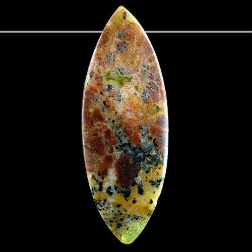 Gemstone Pendant Bead Rare Petrified Wood OPAL with Crystal Inclusions Marquise Cut Stone Cabochon MGS819P