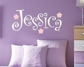 Curly Girly Name Wall Decal