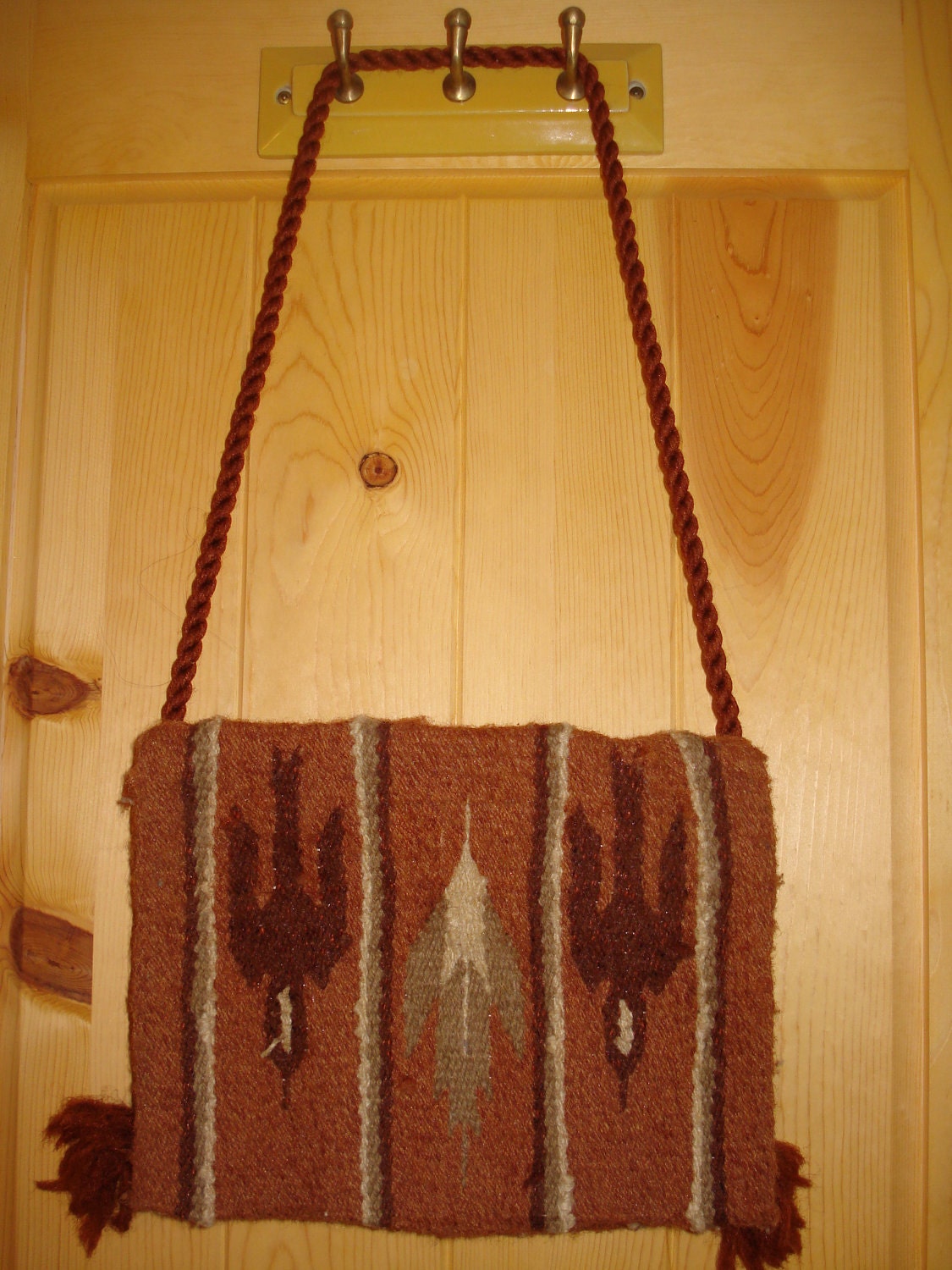 Handmade Native American Indian Wool Blanket Purse by