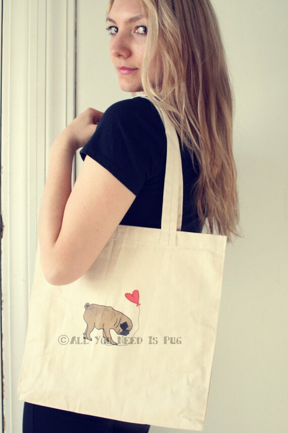 Pug In Love Tote Bag
