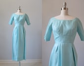 1960s Dress / 60s  Dress / Bridesmaid Dress / 60s Formal Dress / Maidenhair
