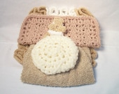 Kitchen set. Towel, pot scrubber, dish cloth, hot pad, gift, yellow, tan, nylon net, cotton, scratch free, home, handmade. Pick your 4pc.