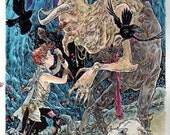 Peter Patches Rescues His Flock From The Wicked 8 X 10 Art Fantasy Drawing Illustration Canvas Print