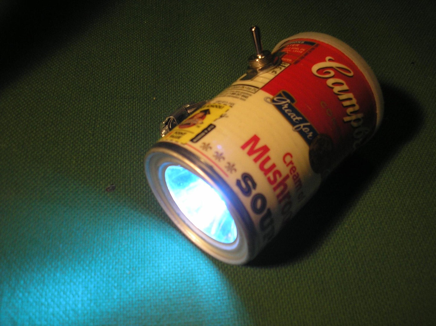 LED soup/food can bike light