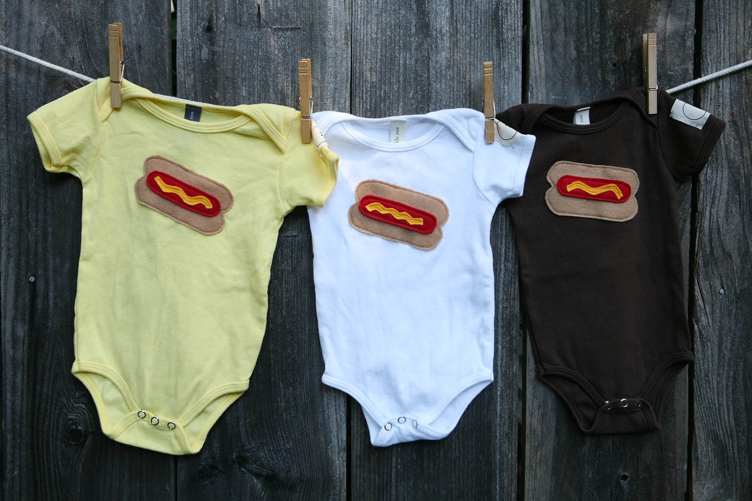 Hot Dog Little Foodies Onesie