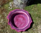 cat or dog bed felted with bobbles made to order