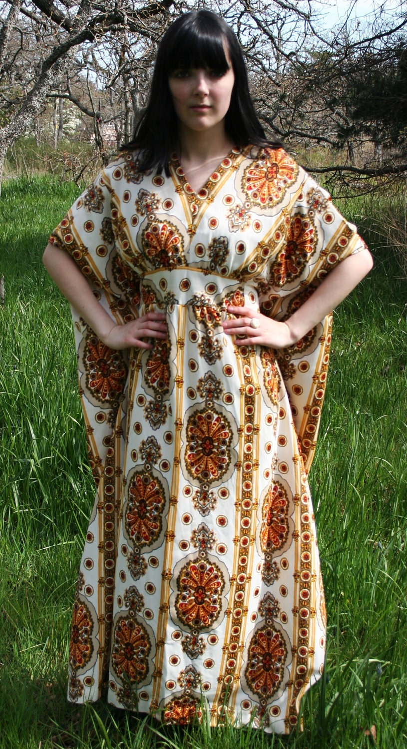 70's Psychedelic Bohemian Rich Hippie Caftan