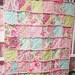 Rag Crib Quilt, Pink Love Mix, Girl, ALL NATURAL, fresh modern handmade baby