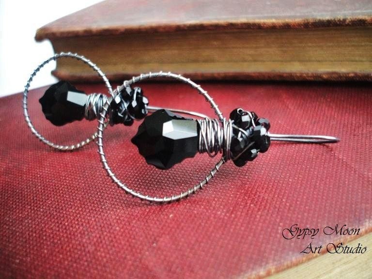 oOo SALE oOo  Nocturnal sterling silver swarovski earrings