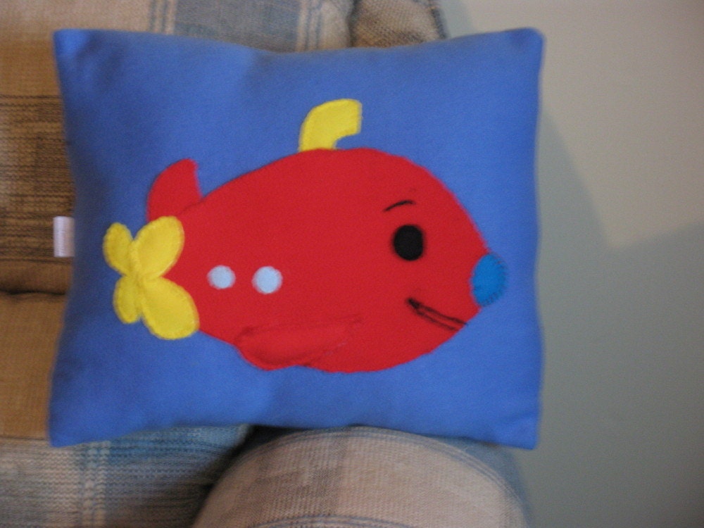 Decorative Pillow for Children Submarine Themed