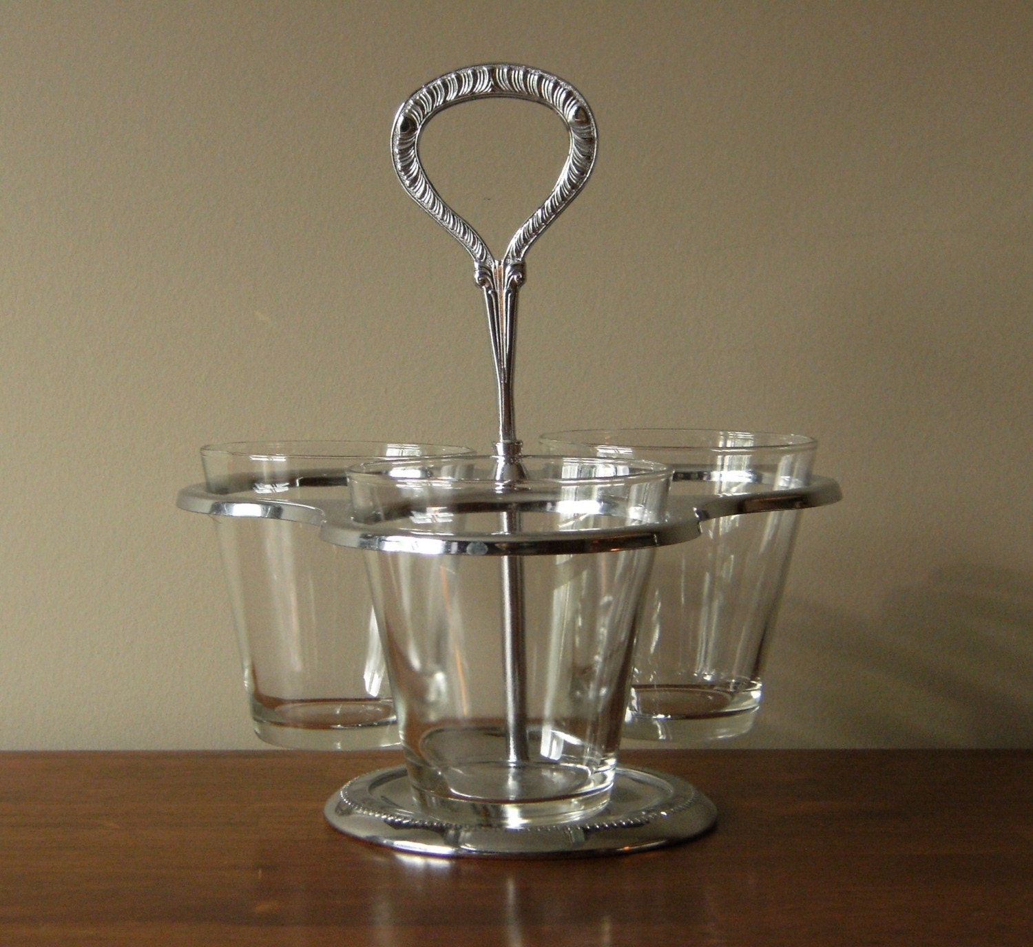 Vintage Chrome Irvinware Condiment Caddy by jwhite2 on Etsy