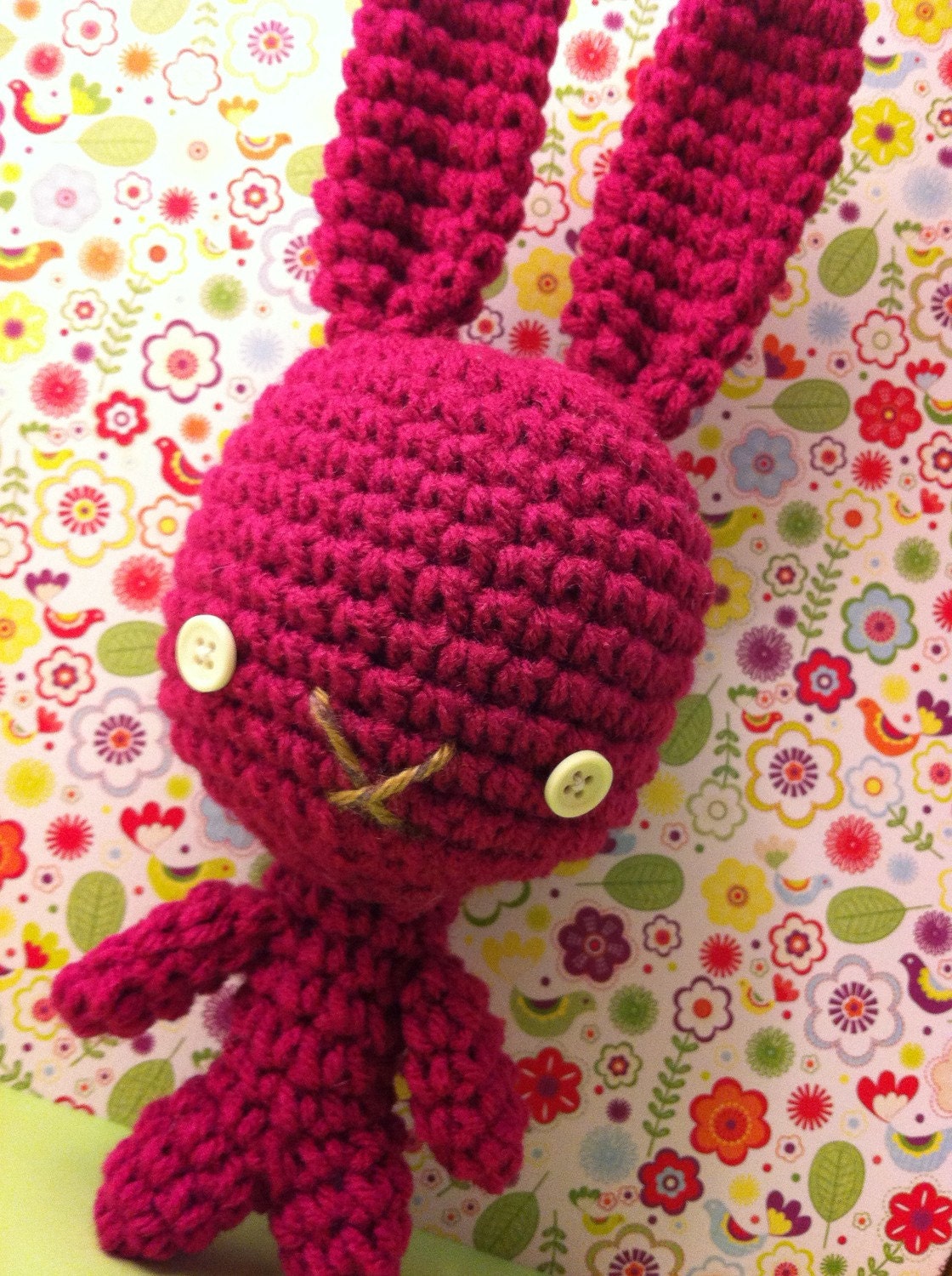 Bunny in Fuchsia - Amigurumi