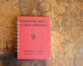 Vintage Book Journal .. Fundamental Drills in Gregg Shorthand