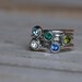 Sterling Silver Stacked Birthstone Ring