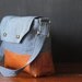 the MESSENGER. railroad denim and eco leather.