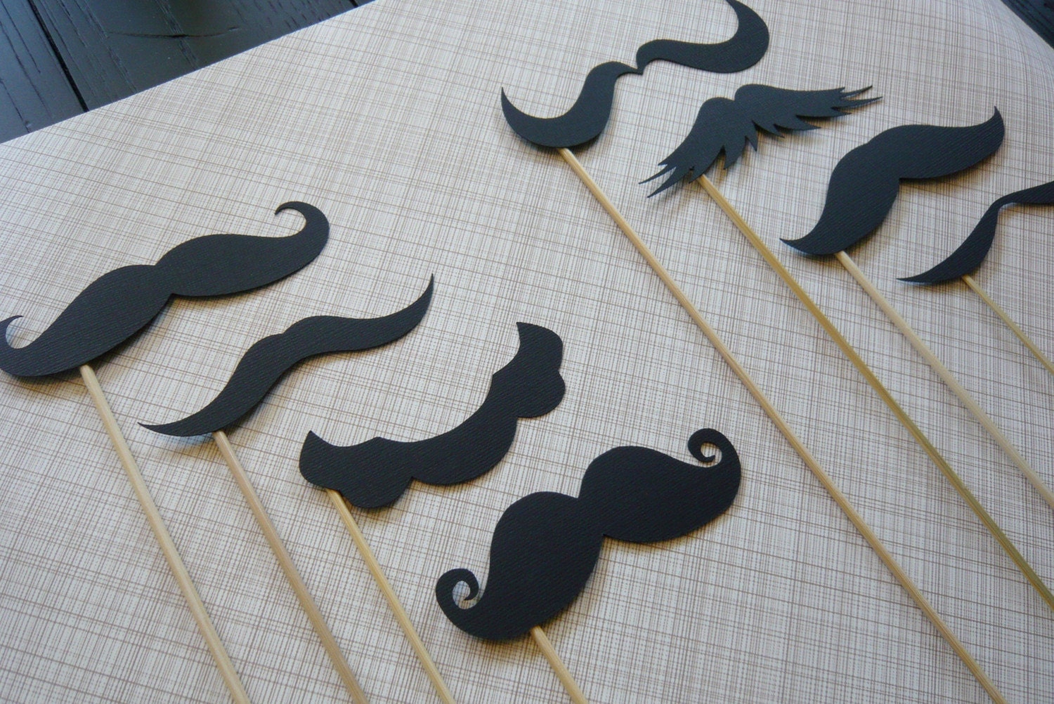 Photo Booth Props. Photobooth Props -  Set of Eight Mustaches. Weddings. Birthday. Mustache