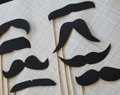 Photo Booth Photo Prop Party Pack - Set of Eight Mustaches on a Stick. Photobooth, Birthday, Parties, Weddings
