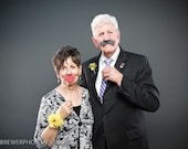 Photo Booth Props. Photobooth Party. Wedding Photos.On a Stick - Mustache, Lips and Glass Set