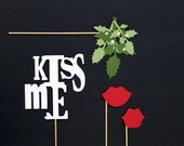 Photo Booth Props. Christmas Photobooth Photo Props. Mistletoe. Holiday Party - LittleRetreats