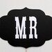 Photo Prop. Photobooth Prop. Mr and Mrs Wedding Signs - Black and White