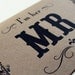 Mr. and Mrs. and Thank You Kraft Double Sided Paddle Signs . Fan