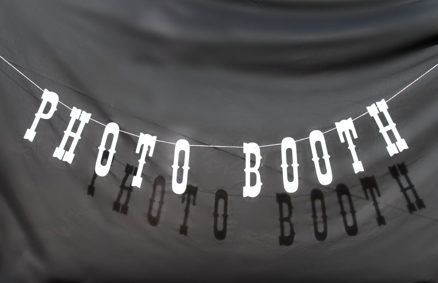 Silver Gittler Photo Booth Garland - Photobooth - Photo Prop - Customizable