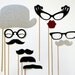 Photobooth Props. Photo Prop. Wedding Photo Props on a Stick. Mad Men