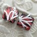 Dichroic Glass, Post Earrings, Glass Earrings, Dichroic, Bead Earrings, Stud Earrings, Red Earrings X1084