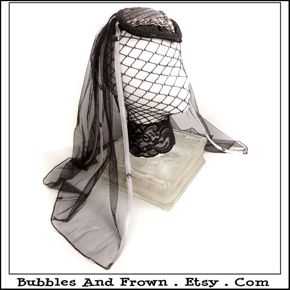 Raining Down... Veiled Fascinator