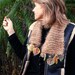 carried away by the west wind - rustic handknit scarf from the forest