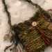 lady of the leaves - rustic handknit elven forest bag