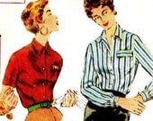 Tailored Ladies Late 1950s Simplicity Blouse Pattern