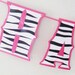 Zebra HaPPY BiRTHDAY Banner - black and white on hot pink - Giant size
