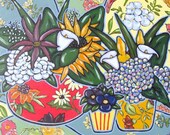 Sunflower Still Life Original Acrylic Painting