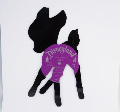 BAMBI silhouette made from vinyl record album