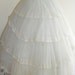 1950's, 32" bust, baby blue and white, pleated and lace edged wedding gown