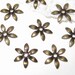 8mm - Vintage brass flower bead caps/findings - 60 pcs (CAP-042)