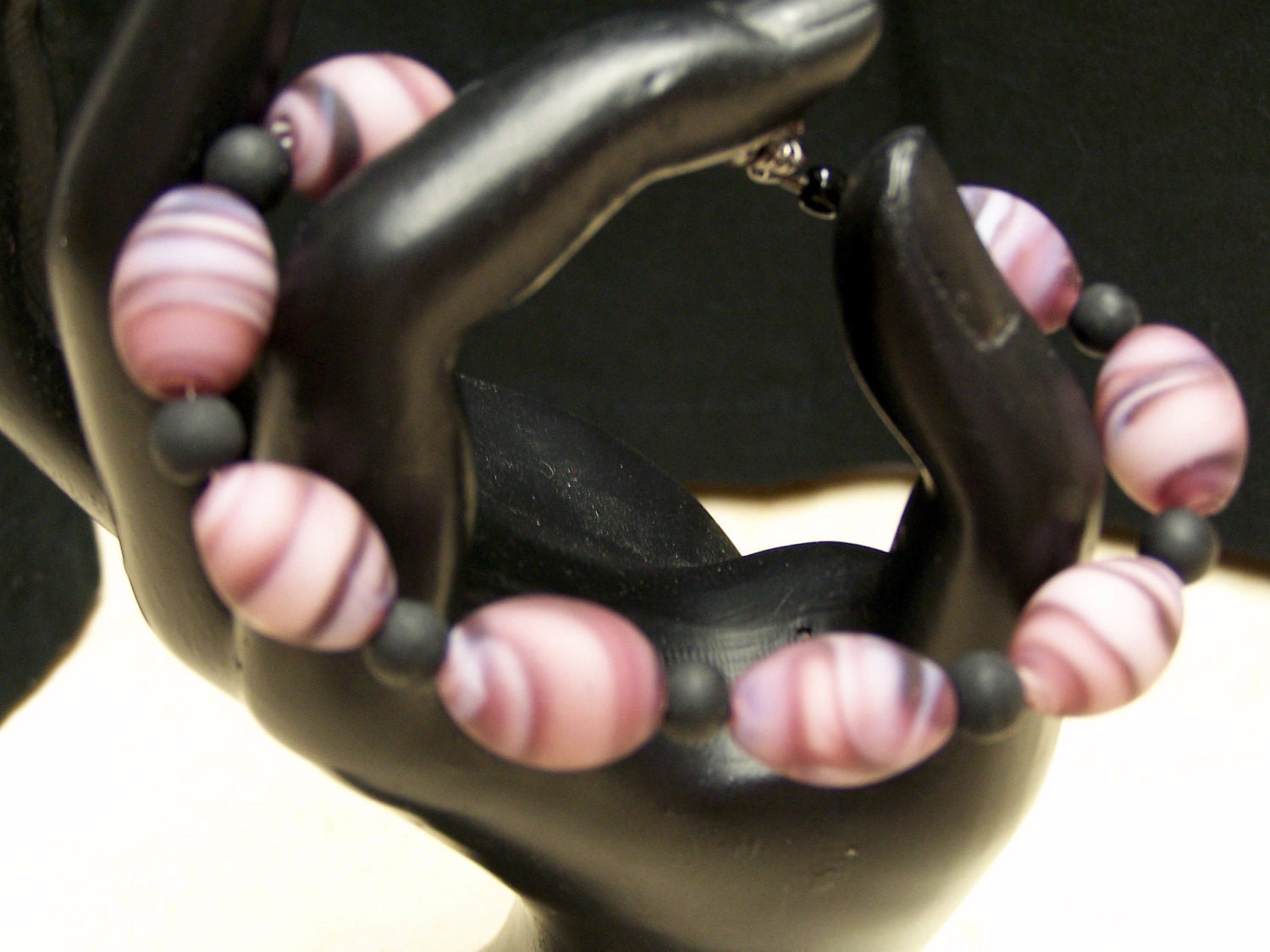 CLEARANCE - Frosted Purple Swirl Bracelet