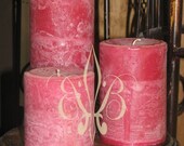 Badan Bulgarian Rose and Sandalwood Pillar Candle 3x3.5