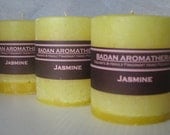 Bright Yellow: Fragrant Jasmine Pillar Candle 3x3.5
