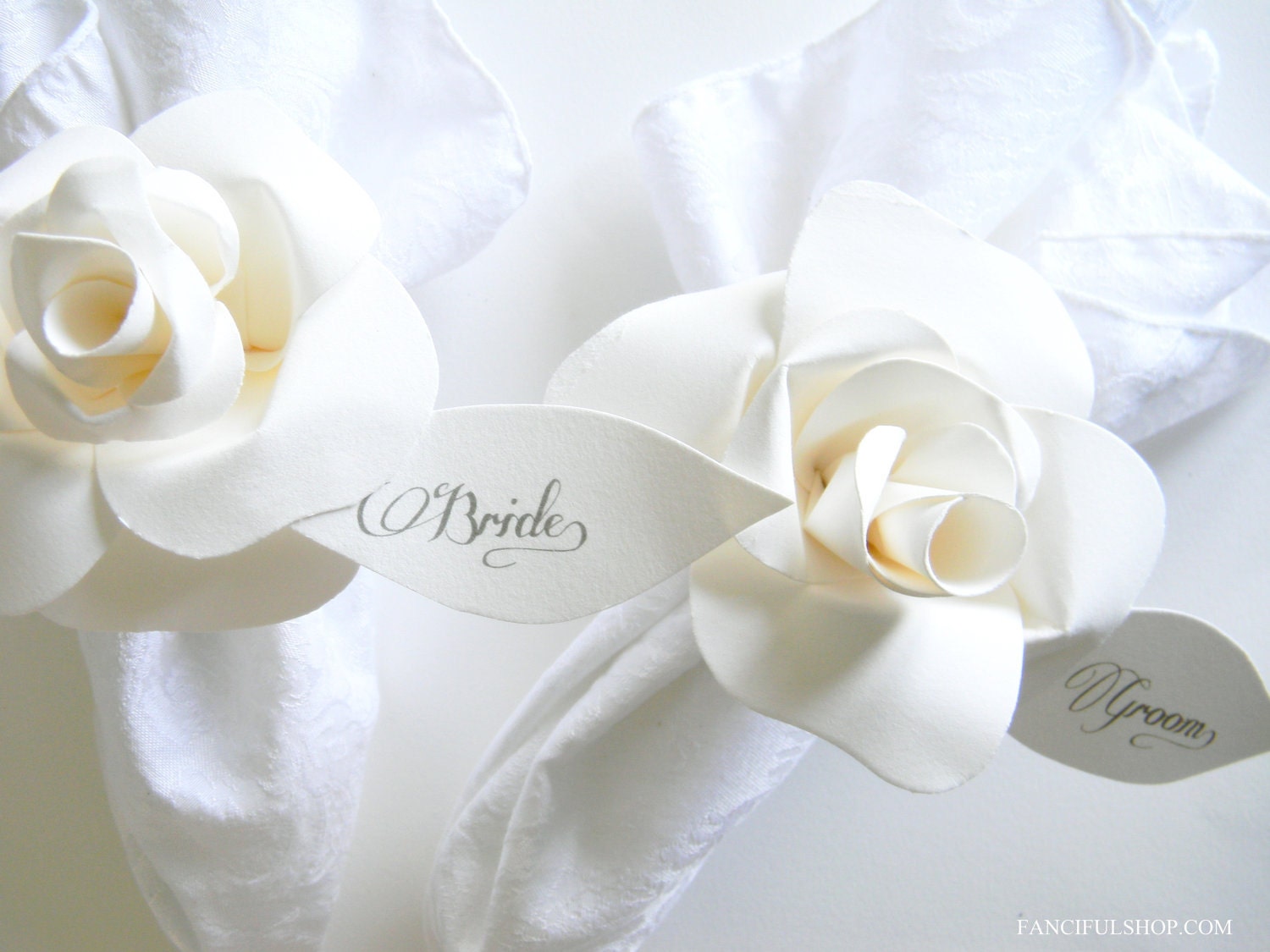 Bride & Groom Napkin Ring Set
