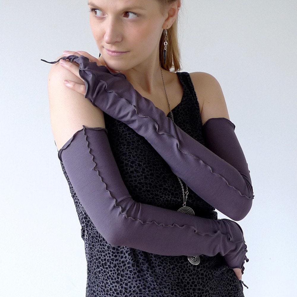 Enigma Sleeves - arm warmers in elephant gray jersey, all sizes